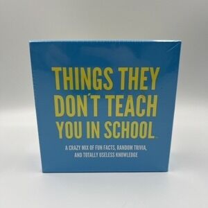 NEW Things They Dont Teach You in School Trivia Party Game Hygge Games Age 17+